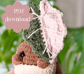 Alocasia Pink Polly Botanical Baby Keychain PDF Pattern