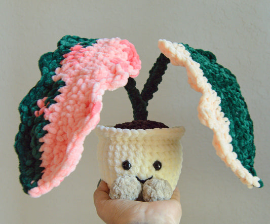 Crochet Philodendron Caramel Marble
