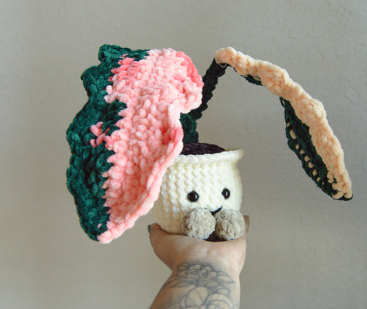 Crochet Philodendron Caramel Marble