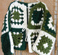 Chunky Monstera Granny Square Cardigan PDF Pattern