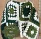 Chunky Monstera Granny Square Cardigan PDF Pattern