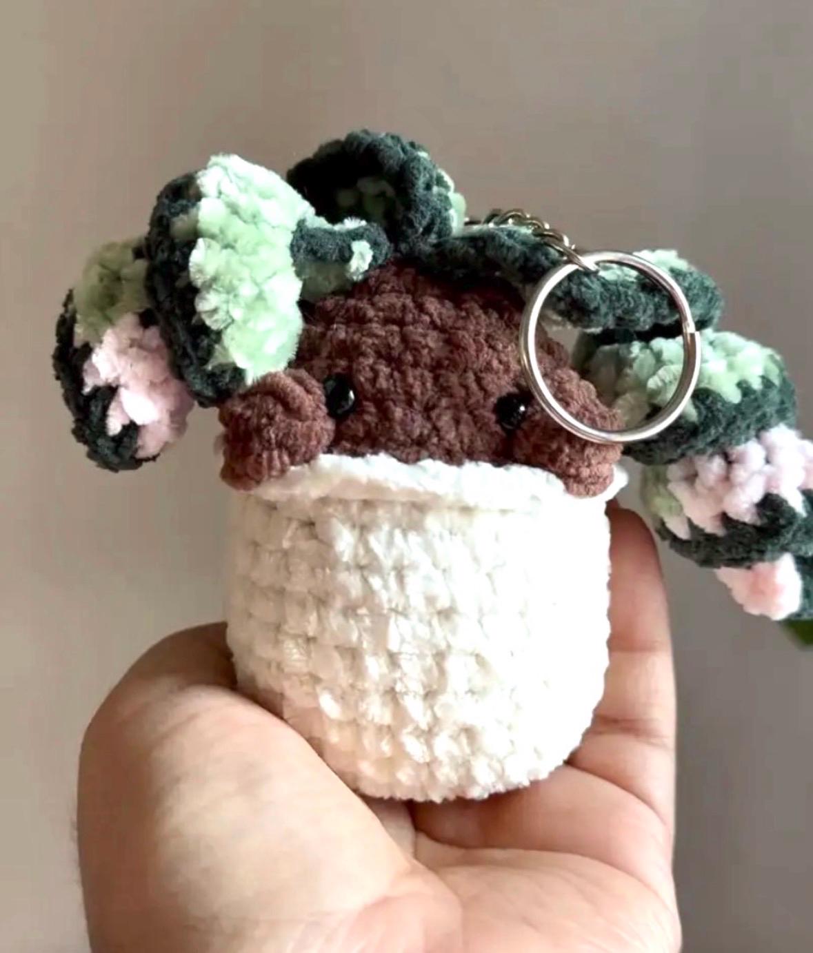 Crochet Botanical Baby Bundle Keychain PDF Pattern