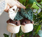 Monstera Botanical Baby Keychain PDF Pattern