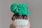 Crocheted Botanical Chonky Boy: Single Leaf Monstera Deliciosa Plushie Bag Charm, Amigurumi, Key Chain
