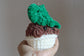 Crocheted Botanical Chonky Boy: Single Leaf Monstera Deliciosa Plushie Bag Charm, Amigurumi, Key Chain