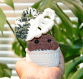 Crocheted Monstera Thai Constellation Plushie Bag Charm: Amigurumi Key Chain Accessory
